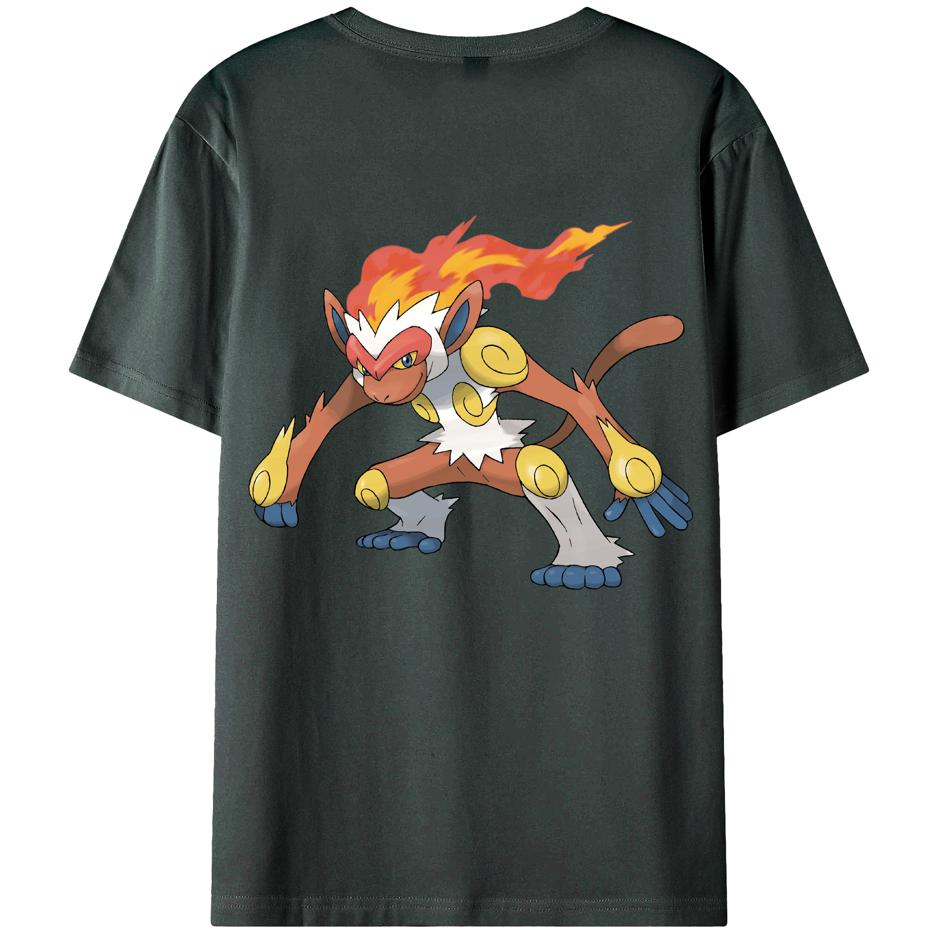 （画像用） ポケットモンスター Pokémon 綿100％ メンズ半袖Tシャツ（バックプリント） 通気性